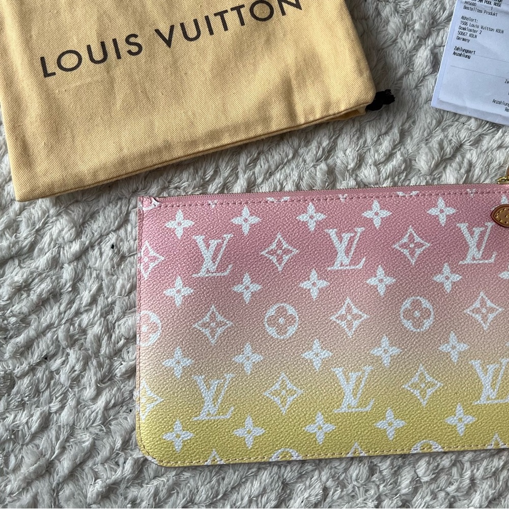 Louis Vuitton Gradient Pink and Yellow Clutch